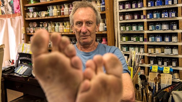 Stephen Lenn has covered countless kilometres without a pair of shoes.