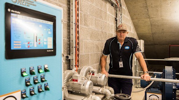 Revolutionary: Bankwest Stadium head curator Graeme Logan with the underground technology.