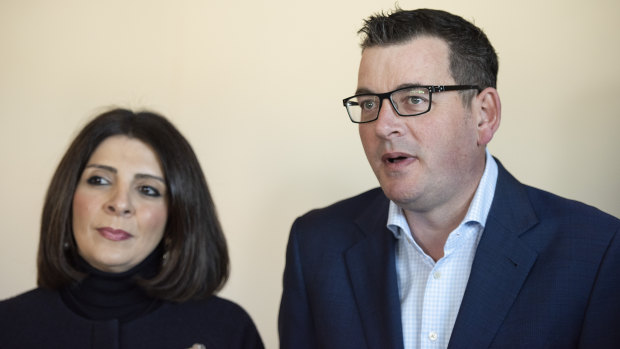 Victorian Premier Daniel Andrews and gaming minister Marlene Kairouz.