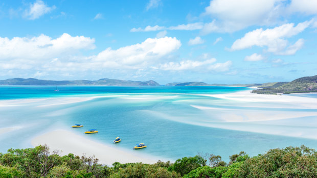 Destinations like Whitehaven Beach will be accessible to south-east Queenslanders again from Monday.
