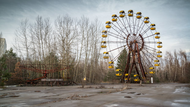 An abandoned amusement park near Chernobyl.