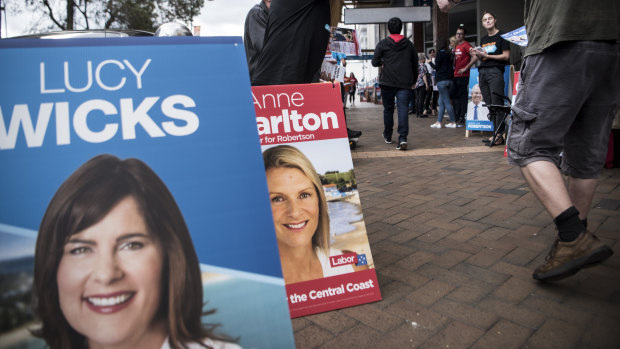 Out to vote: pre-polling in the marginal seat of Robertson. 