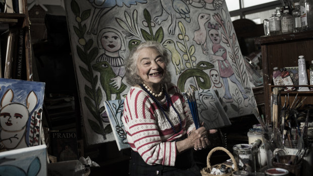 Mirka Mora in 2014 in her Richmond studio.