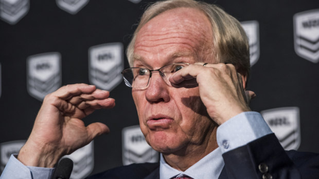 The line: ARLC chairman Peter Beattie describes the no fault policy at a press conference on Thursday.