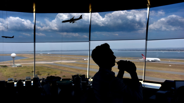 Overtime hours at Sydney Airport's control tower have blown out over the past three years. 