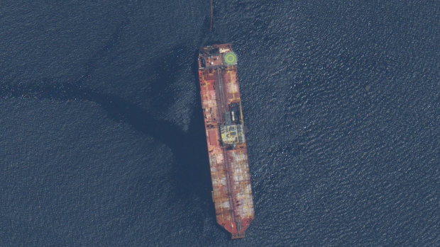 The FSO Nabarima oil tanker off the coast of Trinidad and Tobago.