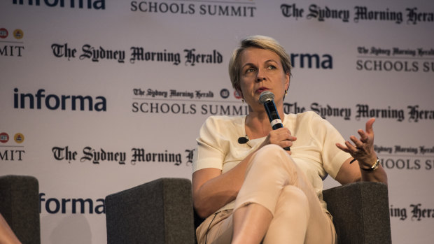 Labor deputy leader Tanya Plibersek at The Sydney Morning Herald Schools Summit on Monday.