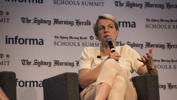 Labor deputy leader Tanya Plibersek at The Sydney Morning Herald Schools Summit on Monday.