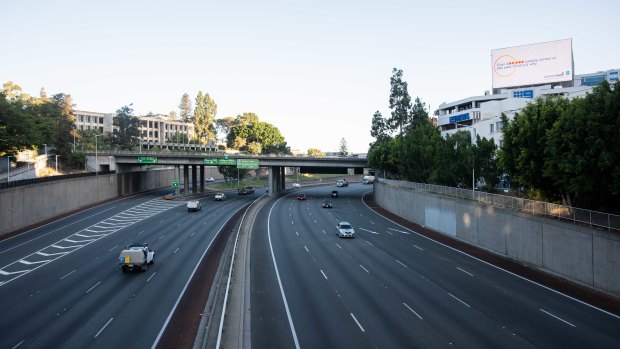 Kwinana Freeway on Monday morning. 