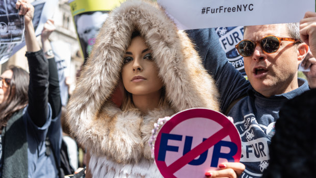 Anti-fur activists  want to see sales banned in New York City.