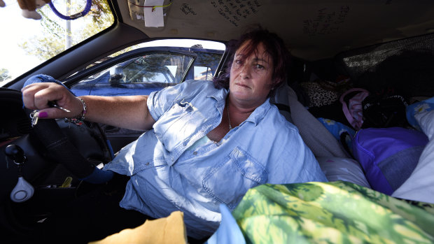 Rochelle Mealey has been in the streets on and off since 2012. She currently lives in her car. 