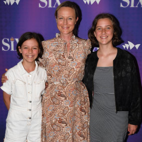 Actress Marta Dusseldorp attended the the opening night with duaghters Maggie (left) and Grace (right)
