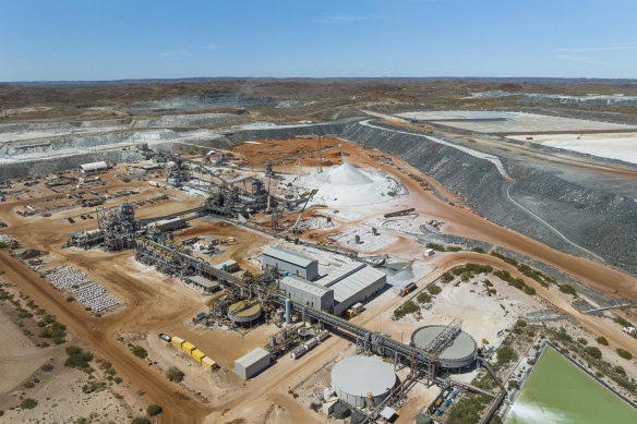 The Pilbara Minerals lithium mine in Western Australia.