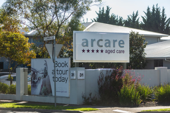 Arcare aged care facility in Maidstone.
