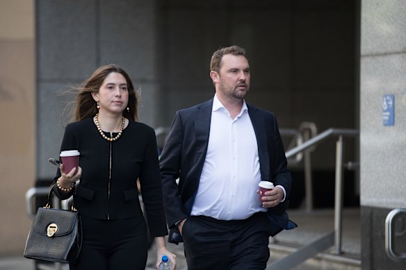 Jeremy Greenwood outside the ICAC on Monday.