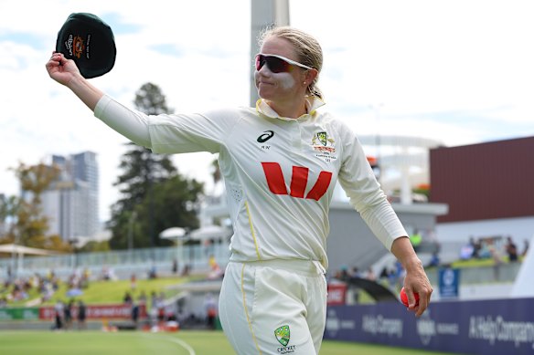Alyssa Healy farewells Test cricket with another win, as Australia triumphs over India in the three-format series.