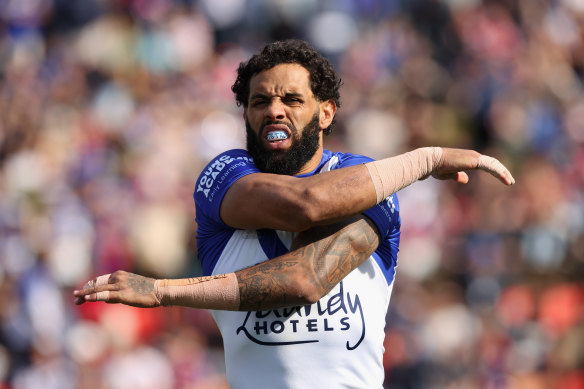 Josh Addo-Carr was again in everything for Canterbury but sent shivers down the spines of Bulldogs fans when he fell awkwardly in the second half.