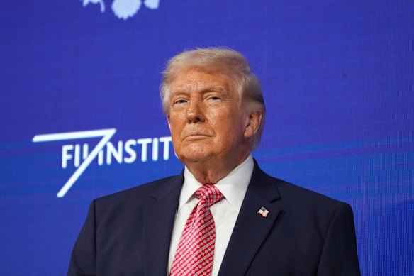 Donald Trump at the Future Investment Initiative Institute’s summit in Miami this morning.