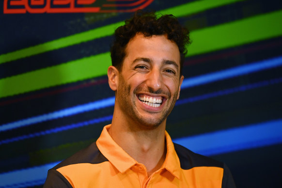 Daniel Ricciardo in Baku. 