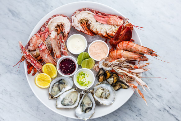 A fresh seafood platter is a summer delight. 
