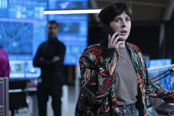 Alexandra Roach as government cyber expert Abby Aysgarth in Nightsleeper.