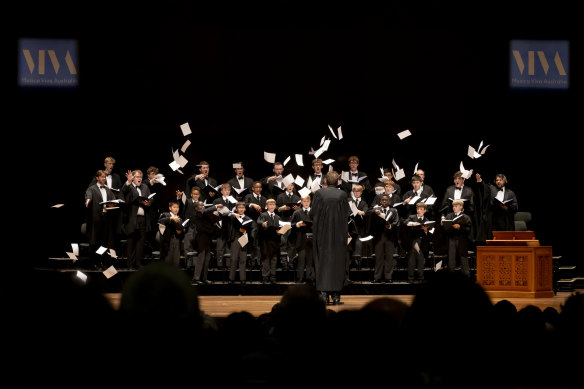 The Choir of King’s College, Cambridge perform at Hamer Hall, July 21, 2024. 