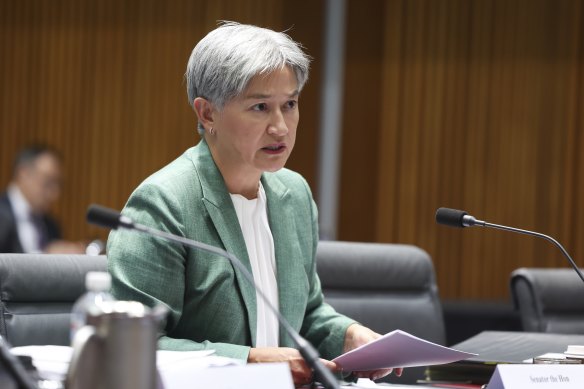 Foreign Minister Penny Wong said she had raised concerns about the lack of warning of the exercises with her Chinese counterpart Wang Yi.