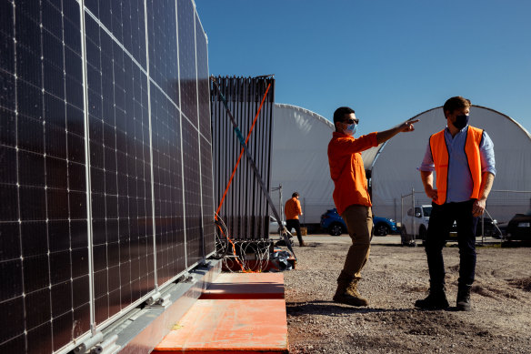 Solar panels developed by Sydney-based 5B could be deployed in Sun Cable’s planned giant solar farm in the Northern Territory to supply Darwin and Singapore with low cost and zero-emissions electricity. 