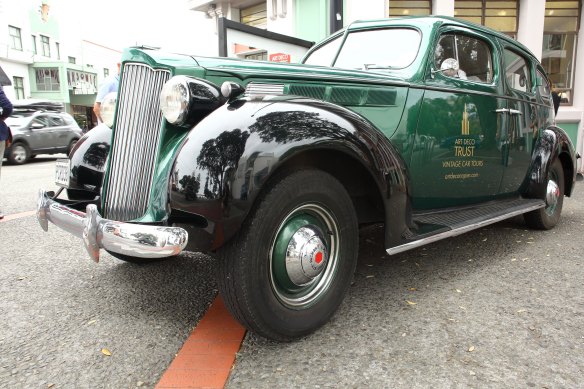 Wheels of choice … the Art Deco Trust’s vintage Packard.