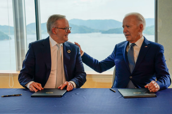 Prime Minister Anthony Albanese and US President Joe Biden at May’s G7 summit in Japan, where they established a Taskforce on Critical Minerals.