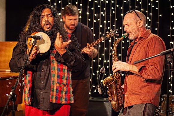 Three Seas members (from left) Gaurab “Gaboo” Chatterjee, Brendan Clark and Matt Keegan.