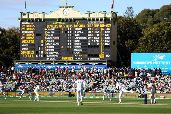 Australia played the West Indies at the Adelaide Oval this time last year, and will play them in the first Test of the series at the same venue next month.