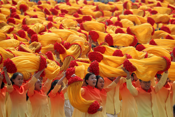 Participants in the celebration on Tuesday.