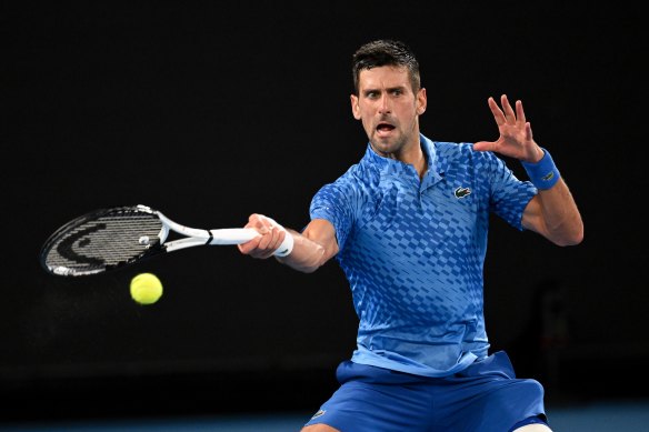Novak Djokovic will chase a 10th Australian Open title in Sunday’s final.