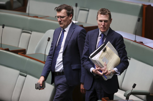 Ministers Alan Tudge and Christian Porter oversaw the robo-debt scheme.