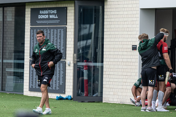 Jason Demetriou at Heffron Park for the Rabbitohs’ training session on Tuesday.