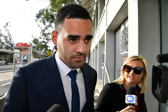 Panthers utility Tyrone May will be sentenced on Friday.
