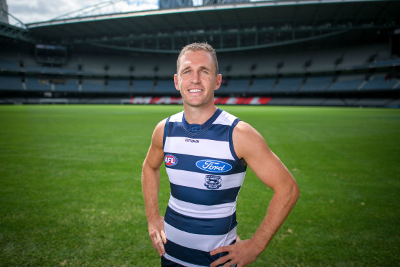 Record-breaking Geelong skipper Joel Selwood.