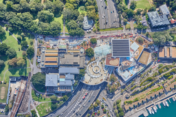 Aerial picture of Sydney Modern project on September 7.  