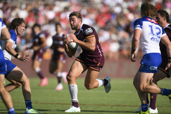 Pat Carrigan was strong for the Broncos in his shift to prop.