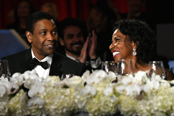 Denzel Washington with his wife Pauletta at the 47th AFI Life Achievement Award honouring Washington in 2019.