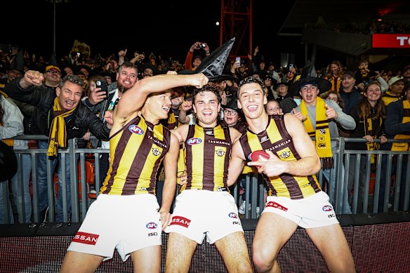 The Flash Harrys of Hawthorn: Jack Ginnivan, Nick Watson and Connor Macdonald