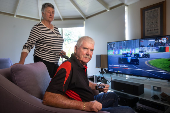 Mike and Sharyn Richmond are gutted they won’t be able to attend this year’s grand prix