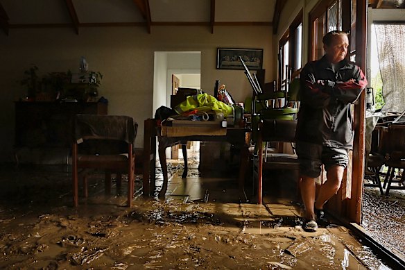 Michelle Bennett has started the clean-up at her Croki home.