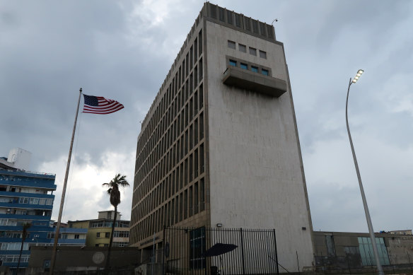 The US embassy in Havana, connected to the first reported cases of the mysterious syndrome.