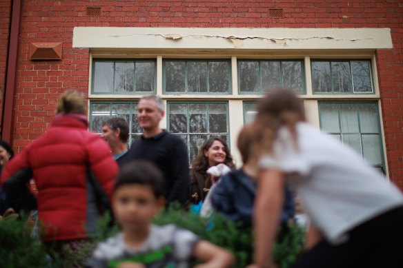 Cracking to the facade at Caulfield Primary School.
