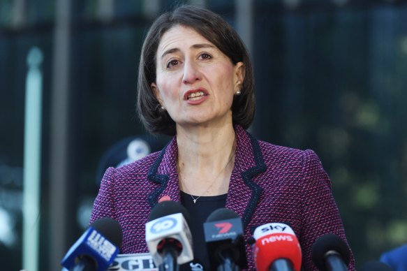 NSW Premier Gladys Berejiklian announced a text service for negative coronavirus results on Tuesday.