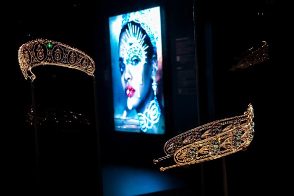 Inside the NGV’s Cartier exhibition.