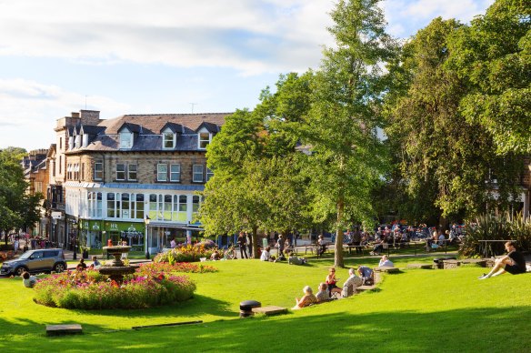 Harrogate, with its neat gardens and reviving spas.