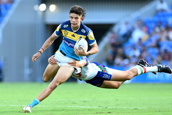 Jayden Campbell is heavily favoured to become the Titans’ new halfback, with AJ Brimson expected to shift to five-eighth alongside him.
